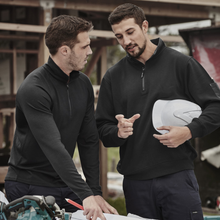 Load image into Gallery viewer, Syzmik Men's 1/2 Zip Pullover - Black/Charcoal
