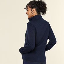 Load image into Gallery viewer, NNT Women's Textured Fleece Zip Front Jacket - Navy

