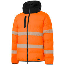 Load image into Gallery viewer, KingGee Men's Originals Hi Vis Biomotion Water Repellent Puffer - Orange
