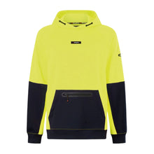 Load image into Gallery viewer, KingGee Men's Originals Hi Vis Water Repellent Hoodie - Yellow/Navy
