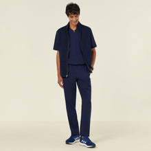 Load image into Gallery viewer, NNT Men's Textured Fleece Zip Front Vest - Navy
