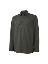 Load image into Gallery viewer, KingGee Men's Workcool Vetented Close Front Long Sleeve Shirt - Green
