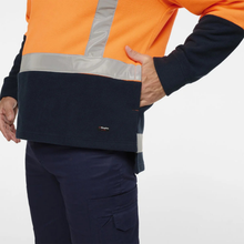 Load image into Gallery viewer, KingGee Men's Originals Spliced Hi-Vis Taped 1/4 Zip Pullover - Orange/Navy
