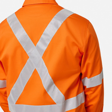Load image into Gallery viewer, KingGee Men's Originals Nsw Rail Taped L/S Shirt - Orange
