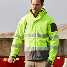 Load image into Gallery viewer, Rainbird Men's Jones Softshell Coat - Yellow/Charcoal
