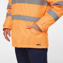 Load image into Gallery viewer, KingGee Men's Originals Vic Rail Hi Vis Taped 6-In-1 Jacket - Orange
