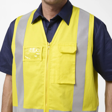 Load image into Gallery viewer, KingGee Men's Originals Hi-Vis X Back Cotton Drill Vest - Yellow
