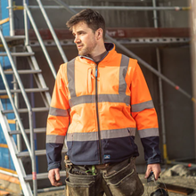 Load image into Gallery viewer, Rainbird Men's Landy Softshell Jacket - Orange/Navy
