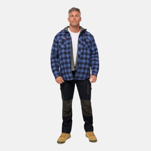 Load image into Gallery viewer, Hard Yakka Men's Quilted Shacket - Deep Blue
