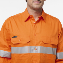 Load image into Gallery viewer, KingGee Men's Originals Hi-Vis Vented Taped L/S Shirt - Orange
