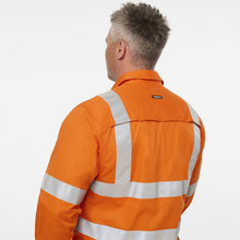 Load image into Gallery viewer, KingGee Men's Originals Vic Rail Vented Taped L/S Shirt - Orange
