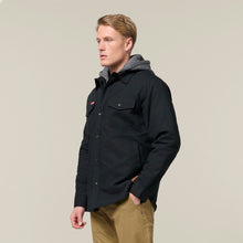 Load image into Gallery viewer, Hard Yakka Men&#39;s Heritage Quilted Hooded Shacket - Black

