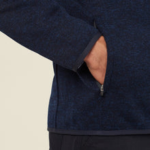 Load image into Gallery viewer, NNT Men's Textured Fleece Zip Front Jacket - Navy
