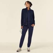 Load image into Gallery viewer, NNT Women's Textured Fleece Zip Front Jacket - Navy
