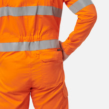 Load image into Gallery viewer, KingGee Men&#39;s Shieldtec Flame Resistant Lightweight Hi Vis Coverall with Flame Resistant Tape - Safety Orange
