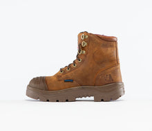 Load image into Gallery viewer, Steel Blue Women's Argyle Ladies Zip Scuff Waterproof - Distressed Brown
