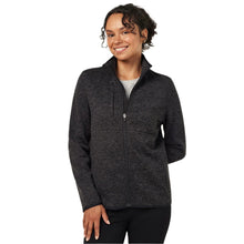 Load image into Gallery viewer, NNT Women's Textured Fleece Zip Front Jacket - Charcoal
