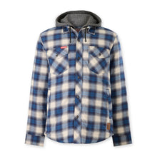 Load image into Gallery viewer, Hard Yakka Men's Heritage Quilted Flannel Hooded Shacket - Urban Surf

