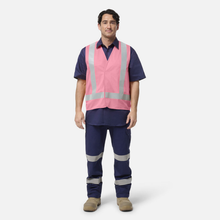 Load image into Gallery viewer, KingGee Men's Originals Hi-Vis H Back Polyester Vest - Pink
