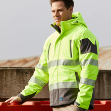 Load image into Gallery viewer, Rainbird Men's Jones Softshell Coat - Yellow/Charcoal
