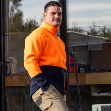 Load image into Gallery viewer, Rainbird Men's Lumber Jacket - Orange/Navy

