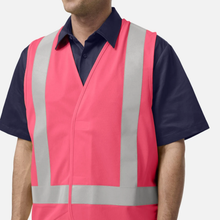 Load image into Gallery viewer, KingGee Men's Originals Hi-Vis X Back Polyester Vest - Pink
