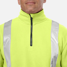 Load image into Gallery viewer, KingGee Men's Originals Spliced Hi-Vis Taped 1/4 Zip Pullover - Yellow/Navy
