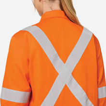 Load image into Gallery viewer, KingGee Women's Originals Hv Vented Nsw Rail Taped Shirt - Orange
