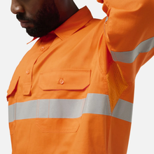 Load image into Gallery viewer, KingGee Men's Originals Closed Front Gusset Taped L/S Shirt - Orange
