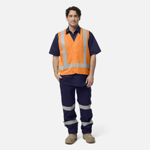 Load image into Gallery viewer, KingGee Men's Originals Hi-Vis X Back Polyester Vest - Orange
