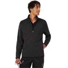 Load image into Gallery viewer, NNT Men's Textured Fleece Zip Front Jacket - Charcoal
