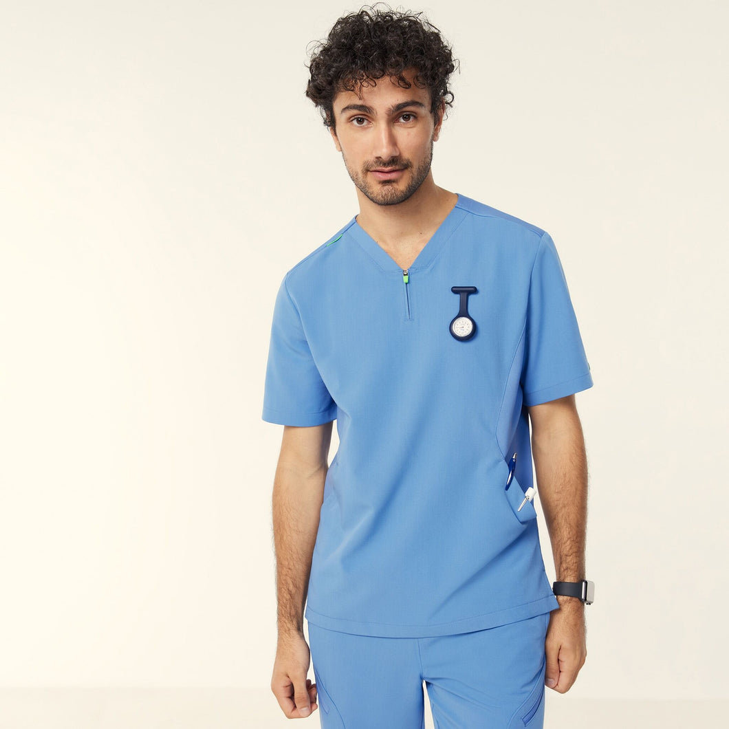 NNT Unisex Charles Scrub Top - Light Blue