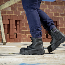 Load image into Gallery viewer, Steel Blue Women's Argyle Ladies Zip Scuff Composite - Black
