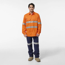 Load image into Gallery viewer, KingGee Men's Originals Hi-Vis Vented Taped L/S Shirt - Orange
