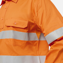 Load image into Gallery viewer, KingGee Men's Originals Closed Front Gusset Taped L/S Shirt - Orange
