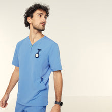 Load image into Gallery viewer, NNT Unisex Charles Scrub Top - Light Blue
