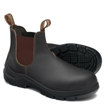 Load image into Gallery viewer, Blundstone Men's 7508 Durafit Leather Elastic Side Safety Boot - Stout Brown
