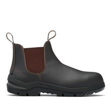 Load image into Gallery viewer, Blundstone Men's 7508 Durafit Leather Elastic Side Safety Boot - Stout Brown
