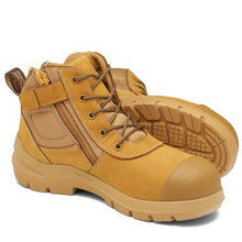 Load image into Gallery viewer, Blundstone Men's 7550 Durafit Nubuck 135Mm Zip Side Safety Boot - Wheat
