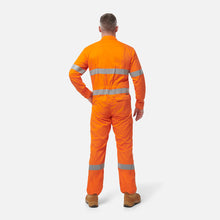 Load image into Gallery viewer, KingGee Men&#39;s Shieldtec Flame Resistant Lightweight Hi Vis Coverall with Flame Resistant Tape - Safety Orange
