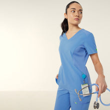 Load image into Gallery viewer, NNT Women's Helen Scrub Top - Light Blue
