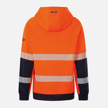 Load image into Gallery viewer, KingGee Men's Originals Hi Vis Reflective Water Repellent Hoodie - Orange/Navy
