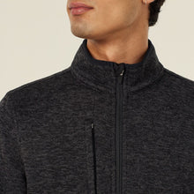 Load image into Gallery viewer, NNT Men's Textured Fleece Zip Front Jacket - Charcoal
