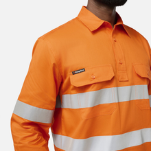 Load image into Gallery viewer, KingGee Men's Originals Closed Front Gusset Taped L/S Shirt - Orange
