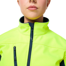 Load image into Gallery viewer, KingGee Women's Women’S Originals Hi-Vis Taped Softshell Jacket - Yellow/Navy
