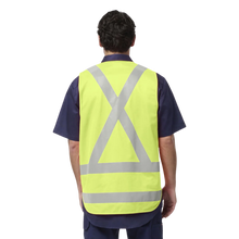 Load image into Gallery viewer, KingGee Men's Originals Hi-Vis X Back Tail Vest - Yellow
