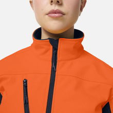 Load image into Gallery viewer, KingGee Women's Originals Hi-Vis Taped Softshell Jacket - Orange/Navy
