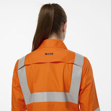 Load image into Gallery viewer, KingGee Women's Originals Vic Rail Hi Vis Taped L/S Shirt - Orange
