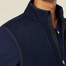 Load image into Gallery viewer, NNT Men's Textured Fleece Zip Front Vest - Navy
