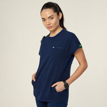 Load image into Gallery viewer, NNT Women's Crew Neck Scrub Top - Navy
